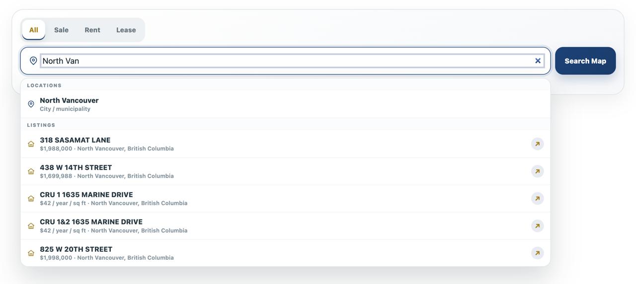 RealtySuite smart city and address search